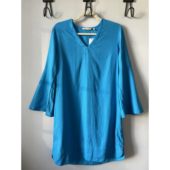 Soft Surroundings Dresses & Skirts - NEW Soft Surroundings Petite Medium Bright Blue Linen Blend Tunic Or Coverup